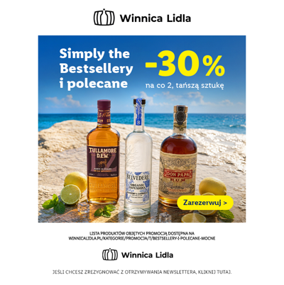 Nie przegap -30% na wybrane alkohole mocne