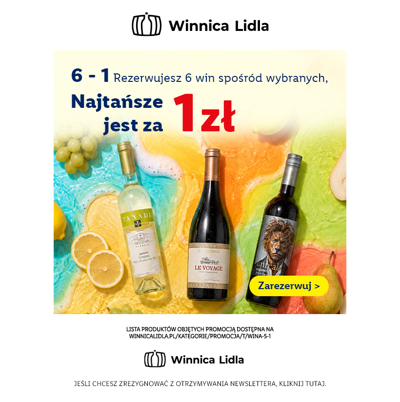 Najtańsze wybrane wino za 1 zł? Nadal tak!