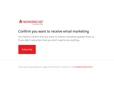 Confirm you want to receive email marketing