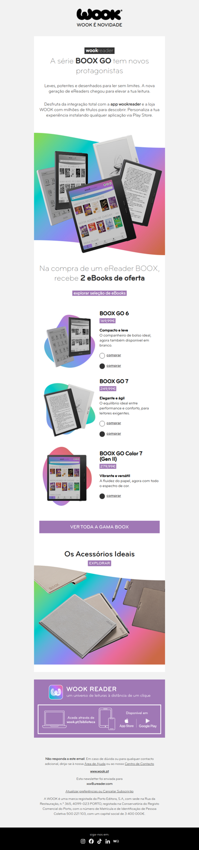 Há um BOOX para cada leitor – Descobre o teu com oferta de 2 eBooks