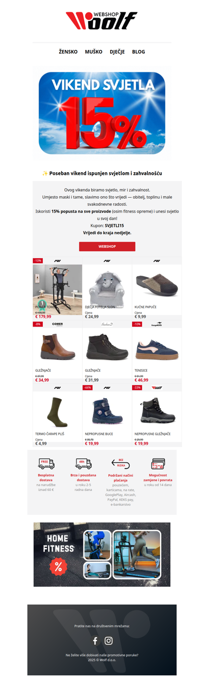 Sveti vikend 🌿 – 15% popusta na sve!