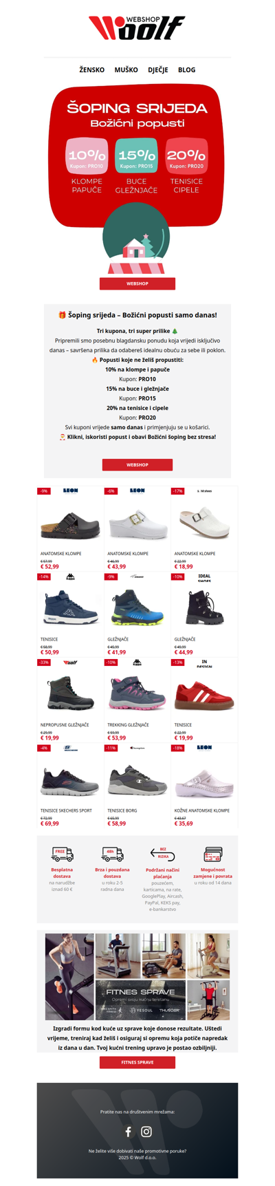 🎁 Blagdanski šoping! 10% 15% 20%