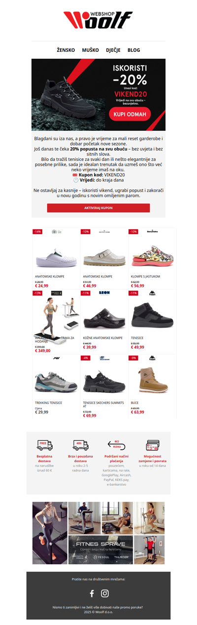 Još samo do kraja dana 20% na obuću – bez iznimke! 👟👠