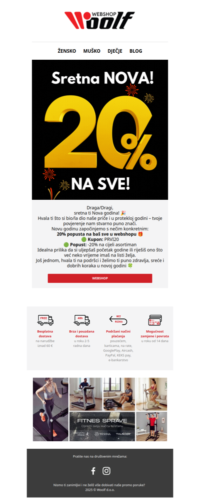 Sve najbolje!❄️ Dodatnih -20% na SVE!