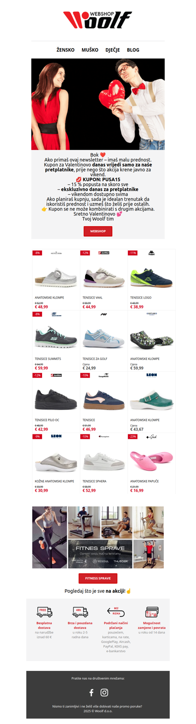 ❤️ Valentinski dodatni popust!