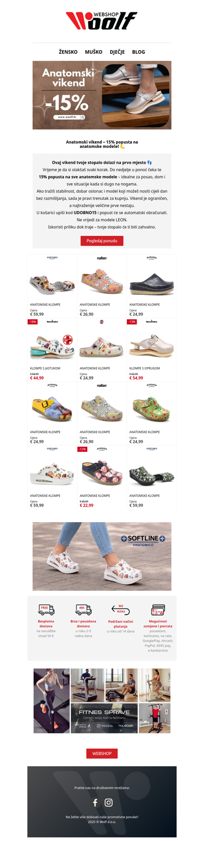 🌿 15% na SVE KLOMPE