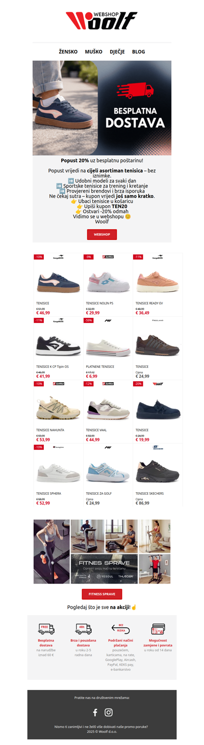 🎉 TENISICE -20% + Besplatna dostava