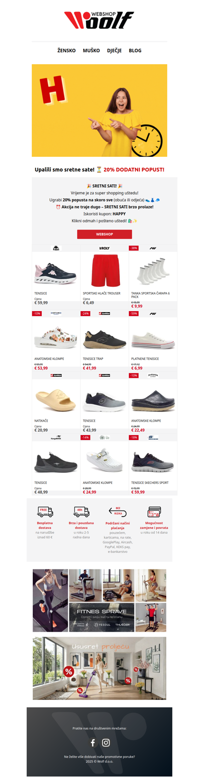 ⏰ Happy hours! 20% dodatni popust!