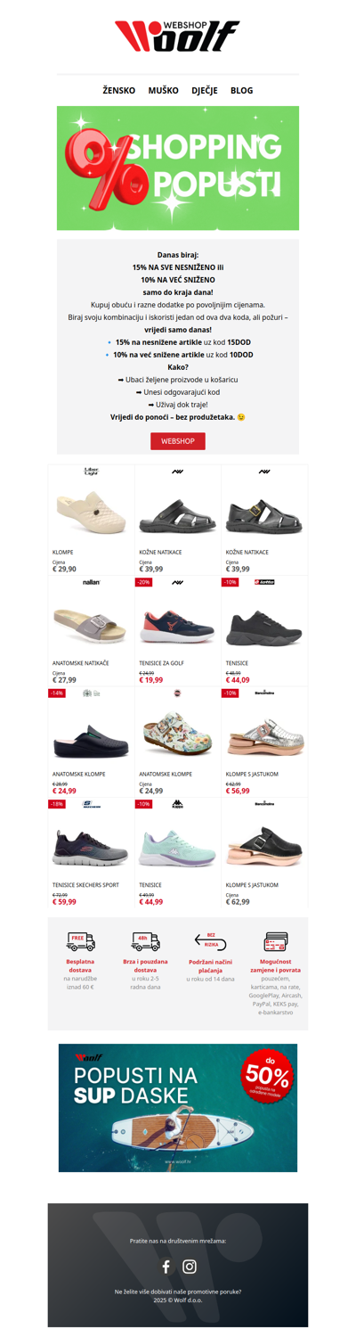 Super dan za šoping? Imamo dupli popust! 🛍️