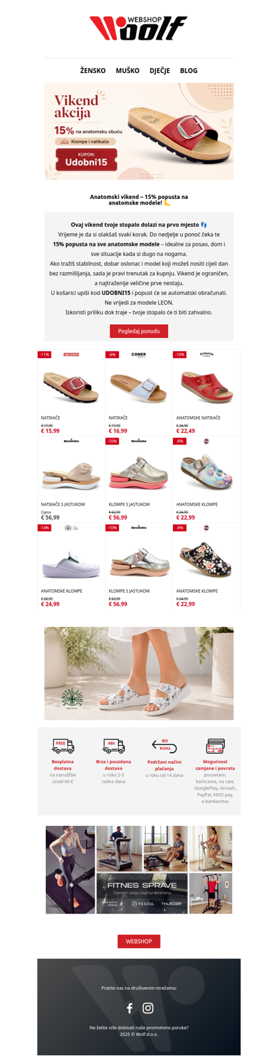 🌿 15% na SVE ANATOMSKE KLOMPE
