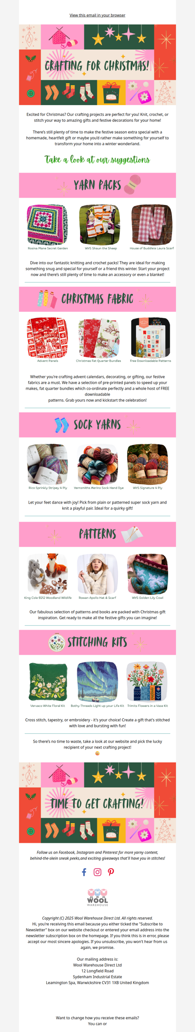 🎄 It's Christmas Crafting Time at Wool Warehouse! 🎄