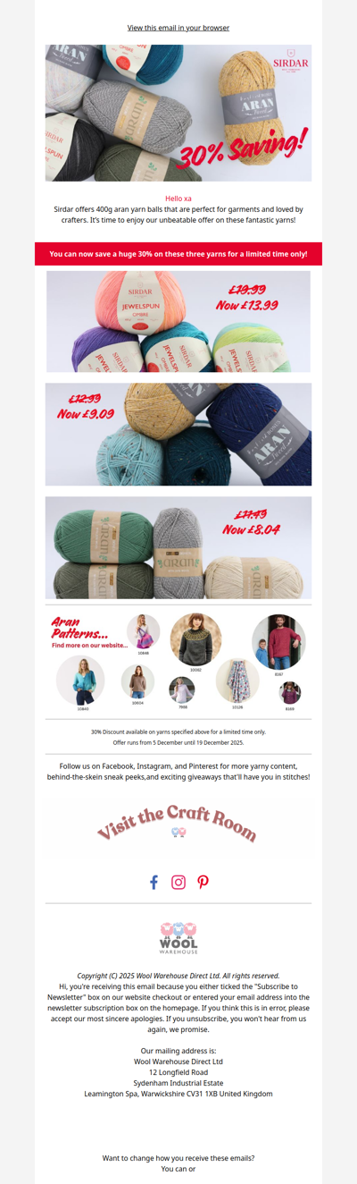 Super Sirdar Savings...