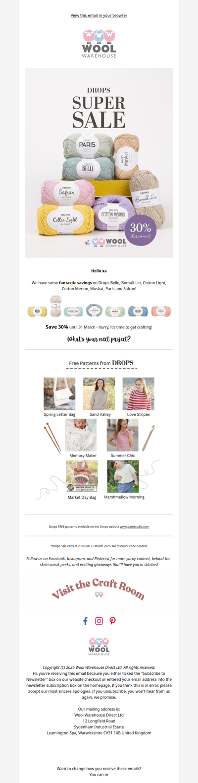 SAVE 30% on these Drops yarns