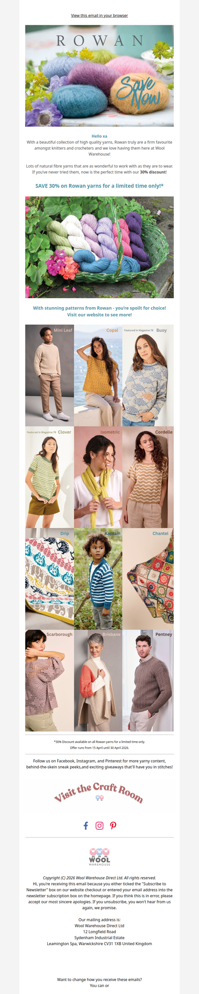 Unravel Big Savings: 30% Off Rowan Yarns!