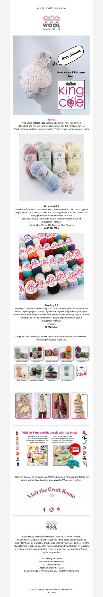 👑 Baa-rilliant New Yarns & Patterns! 👑