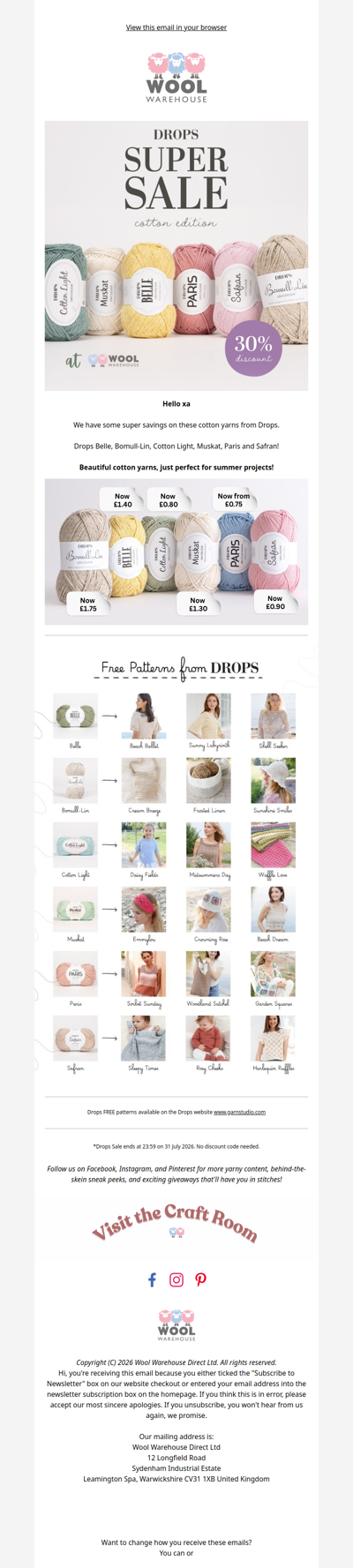 SAVE 30% on Drops Cottons!