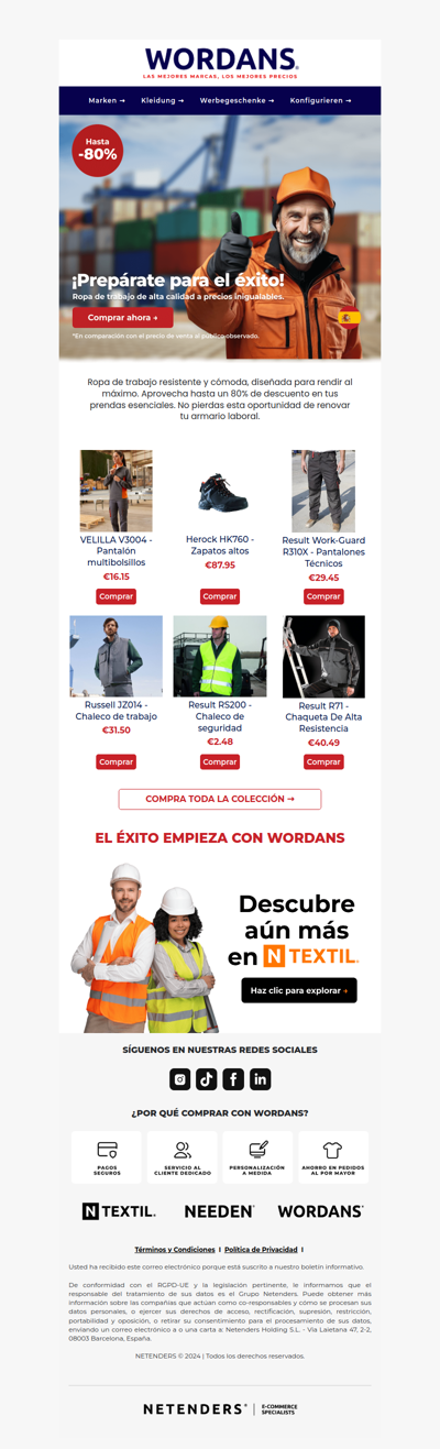 Ropa de trabajo en la que puedes confiar—¡Hasta un 80% de descuento!