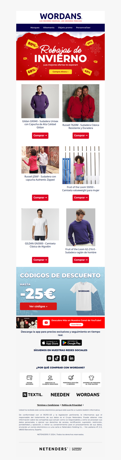 🔥 Rebajas de Invierno: Hasta 80% de descuento empieza ahora