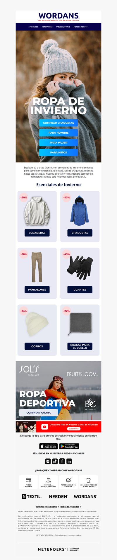 ¡Esenciales de invierno, grandes descuentos dentro! ❄️