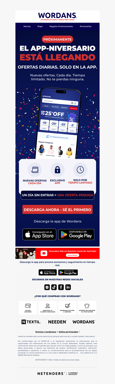 Prepárate para el app-niversario 🎉