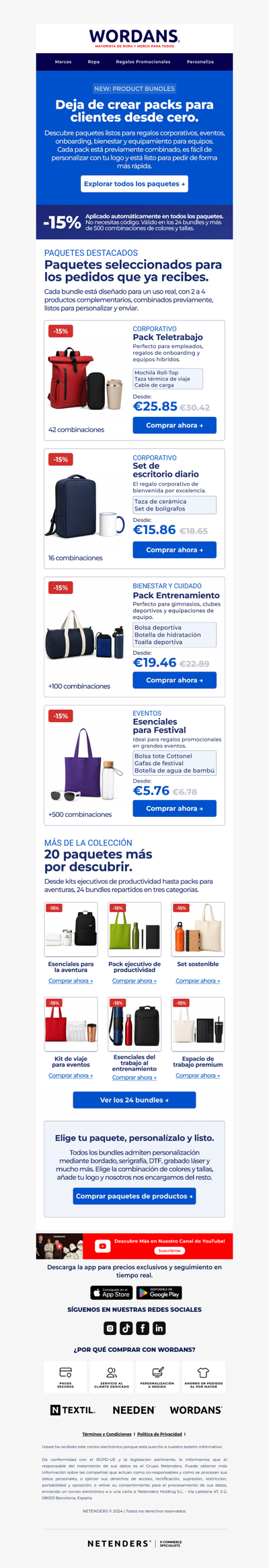 Tu próximo pedido para clientes, ya preparado [15% OFF]