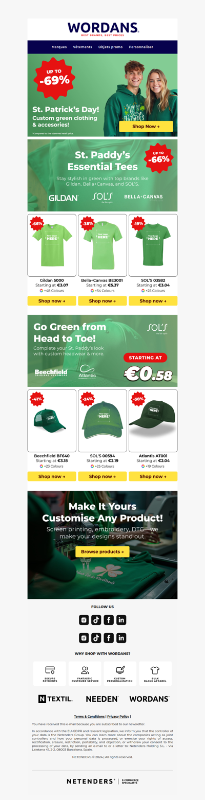 ☘️ Gear Up for St. Patrick’s Day – Custom Green Apparel at the Best Prices!