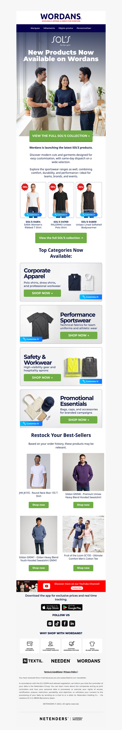 🆕 Just Added: NEW SOL'S Wholesale Apparel (Now in EU Stock)