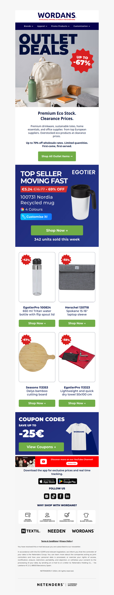 Warehouse Clearance: Promo Products 67% Off