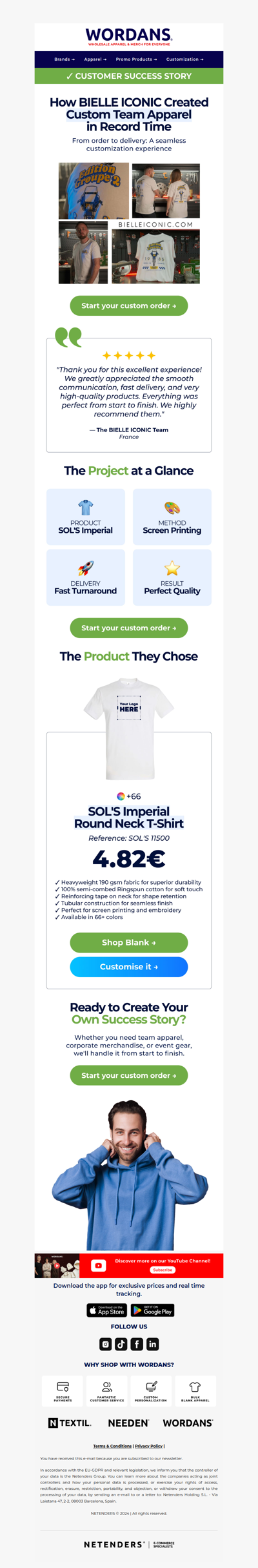 How BIELLE ICONIC Created Custom Team Apparel