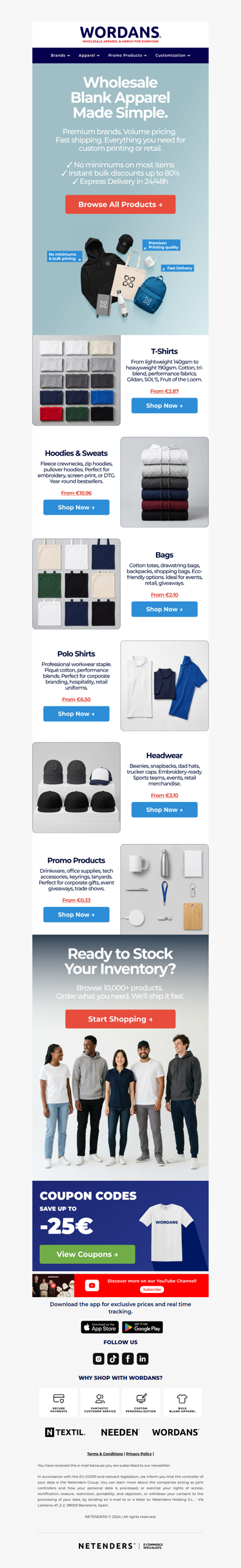 T-Shirts from €2.87 | Hoodies, Bags, Polos & More