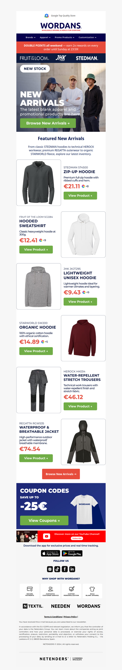 New This Month: Caps, Fleece, Workwear & More