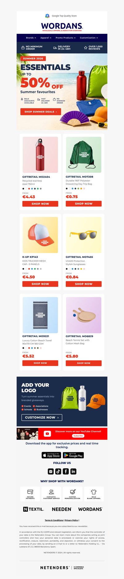 Summer Essentials Up to 50% OFF