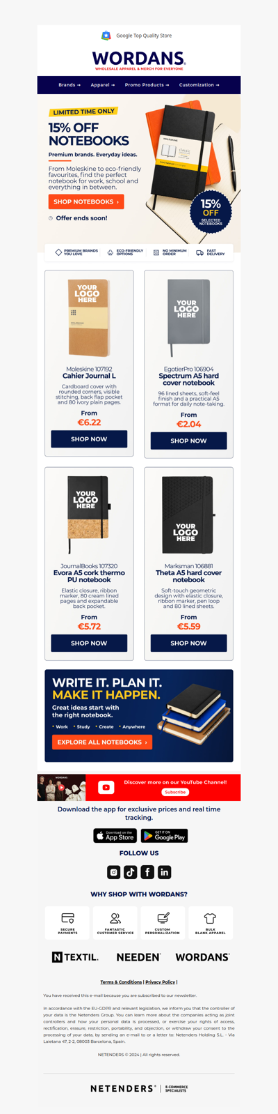 15% Off Notebooks: Moleskine & More! 📓