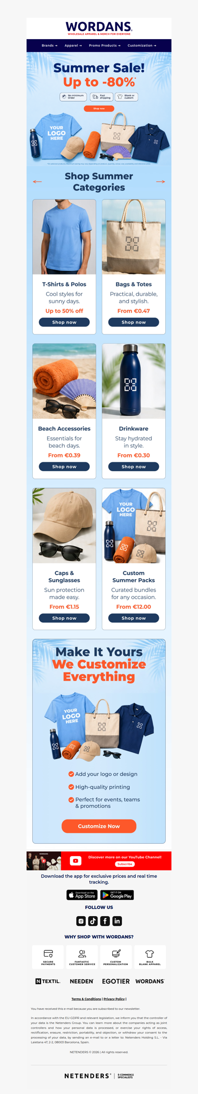 ⏳ [ENDING SOON] ⏳ Summer sale is live. Every category. Up to -80% off.
