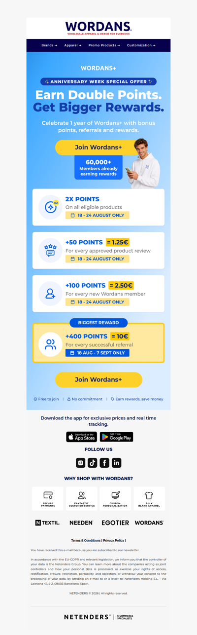 Double Points This Week Only: Earn Up to 400+ Bonus Points 🎂