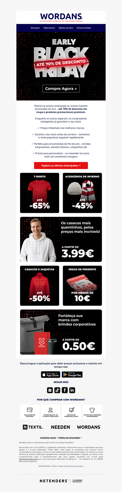 🖤 Black Friday Antecipado – Até 70% de desconto