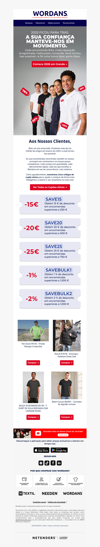 Obrigado por 2025 de todos nós na Wordans! 🎉