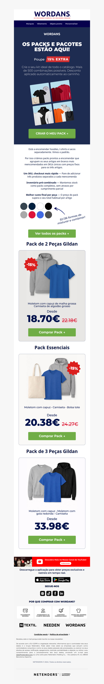 🆕 Os Packs e Pacotes Estão Aqui!