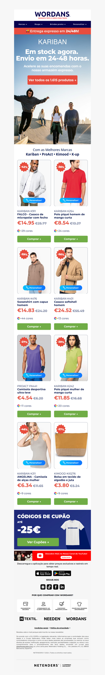 Em stock imediato | Envio em 24-48 horas 🚚