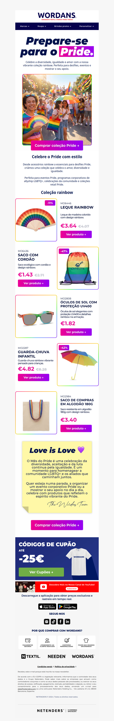 Prepare-se para o Pride 🏳️‍🌈 | coleção rainbow já disponível