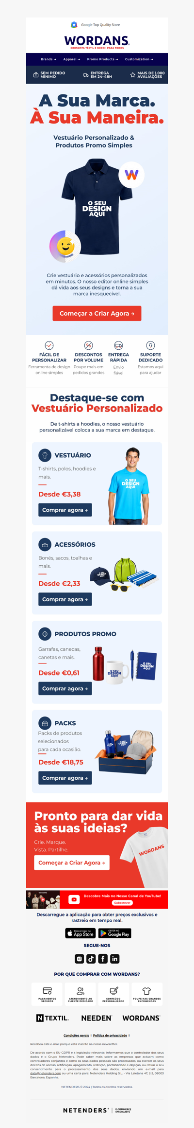 👕 Crie hoje. Use amanhã. Desde 3.38 €.
