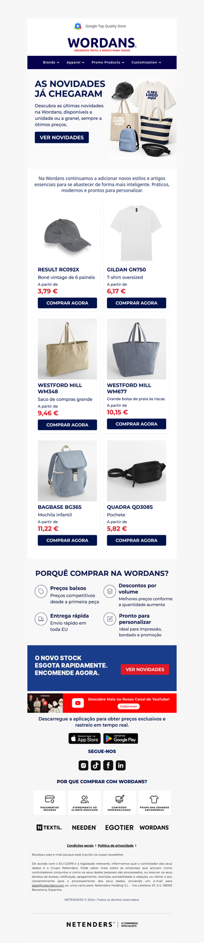 Preços desde 3,79 €: Novidades acabaram de chegar!