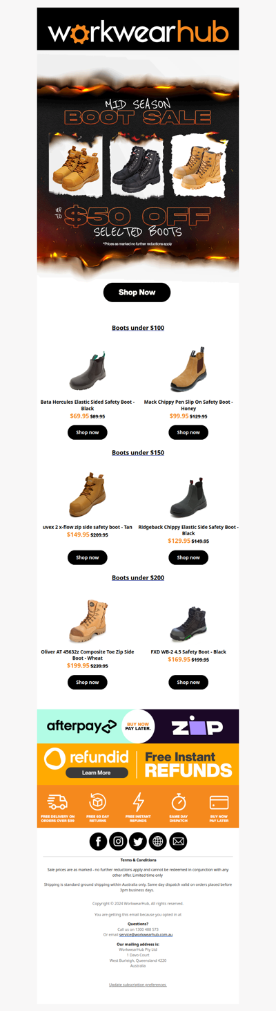 Boots from $69.95