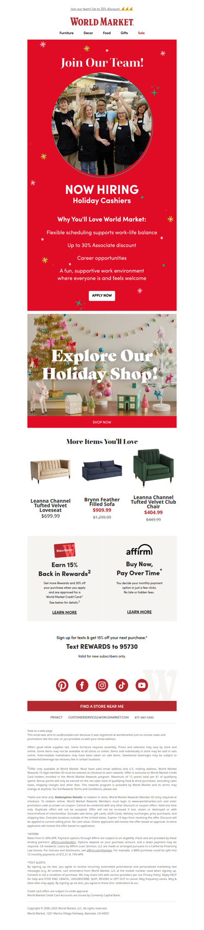 👋 We’re HIRING holiday cashiers!