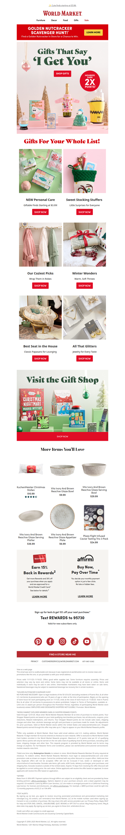 🎁 Earn DOUBLE Points on unique gifts