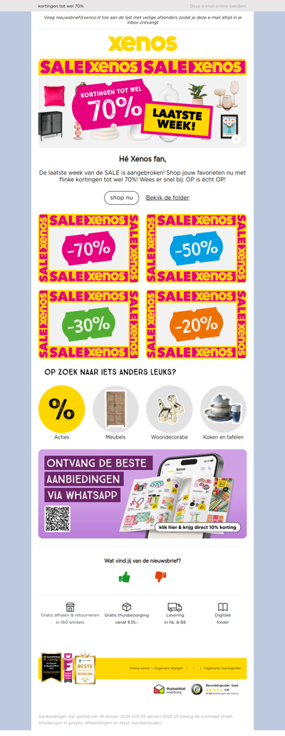 De laatste week SALE is gestart 💛