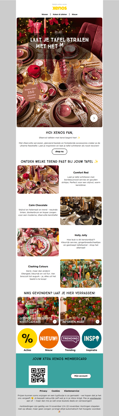 Dek je tafel in stijl met Xenos 🎄