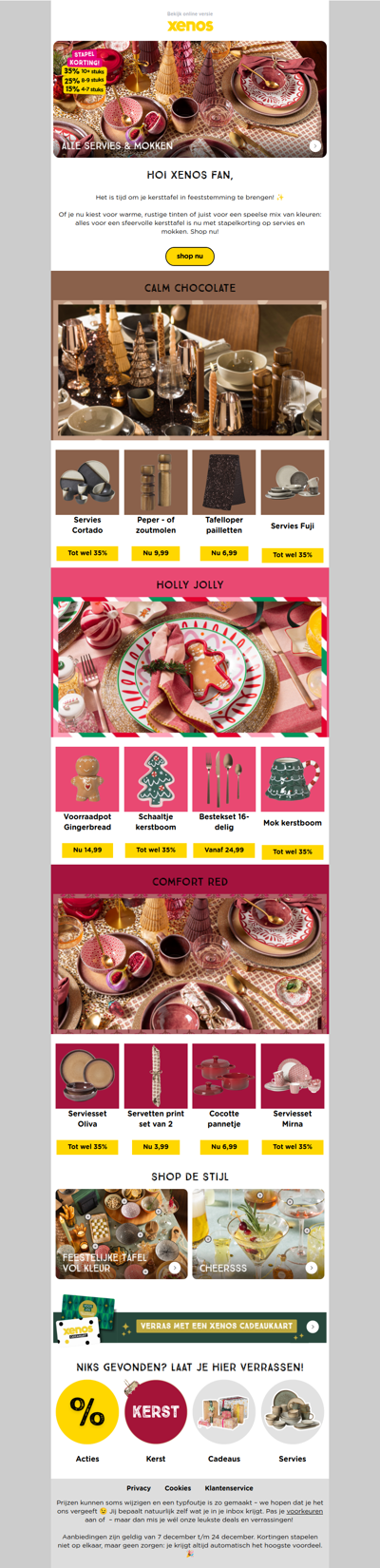 Stapelkorting op alle servies en mokken!