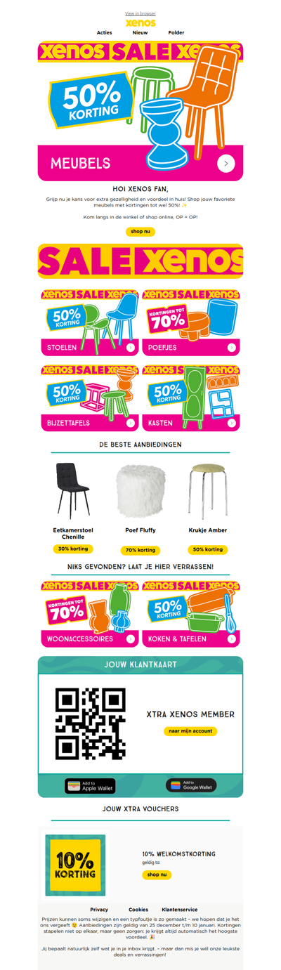 SALE meubels tot 50% korting
