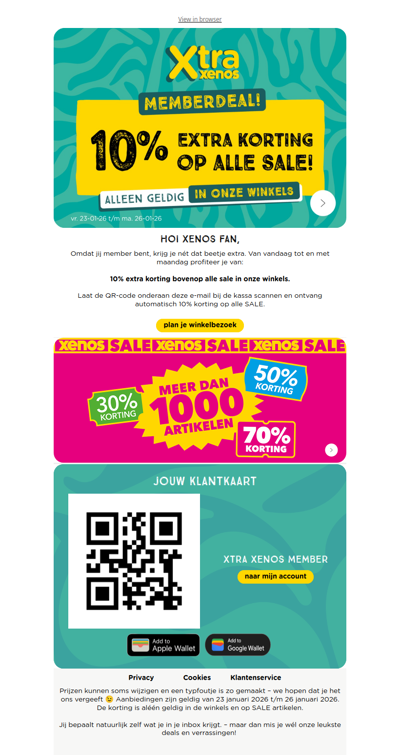 Jij krijgt 10% extra op alle SALE